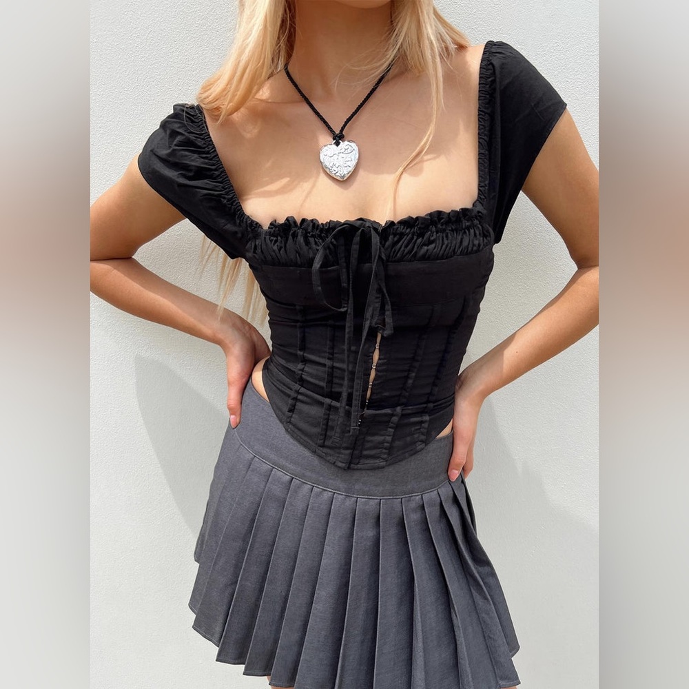 Princess Polly Malany Corset Top in Black Size 4